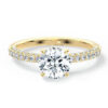 L0042 Hailey Accent Diamond Engagement in Yellow Gold