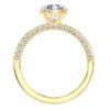 L0042 Hailey Accent Diamond Engagement in Yellow Gold Sideview