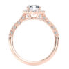 L0044 June Halo Diamond Engagement in Rose Gold Sideview