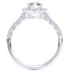 L0044 June Halo Diamond Engagement in White Gold Sideview