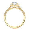 L0044 June Halo Diamond Engagement in Yellow Gold Sideview