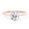 L0046 Olivia Solitaire Diamond Engagement in Rose Gold