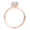 L0046 Olivia Solitaire Diamond Engagement in Rose Gold Sideview