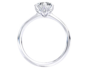 L0046 Olivia Solitaire Diamond Engagement in White Gold Sideview
