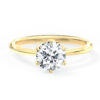L0046 Olivia Solitaire Diamond Engagement in Yellow Gold