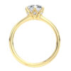 L0046 Olivia Solitaire Diamond Engagement in Yellow Gold Sideview