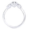 L0050 Vivian Three Stone Diamond Engagement in White Gold Side-View
